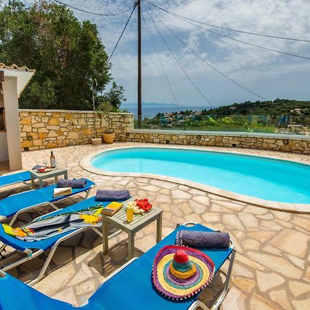 Loggos Seaview Cottage With Private Pool By Konnect Longos  Luaran gambar