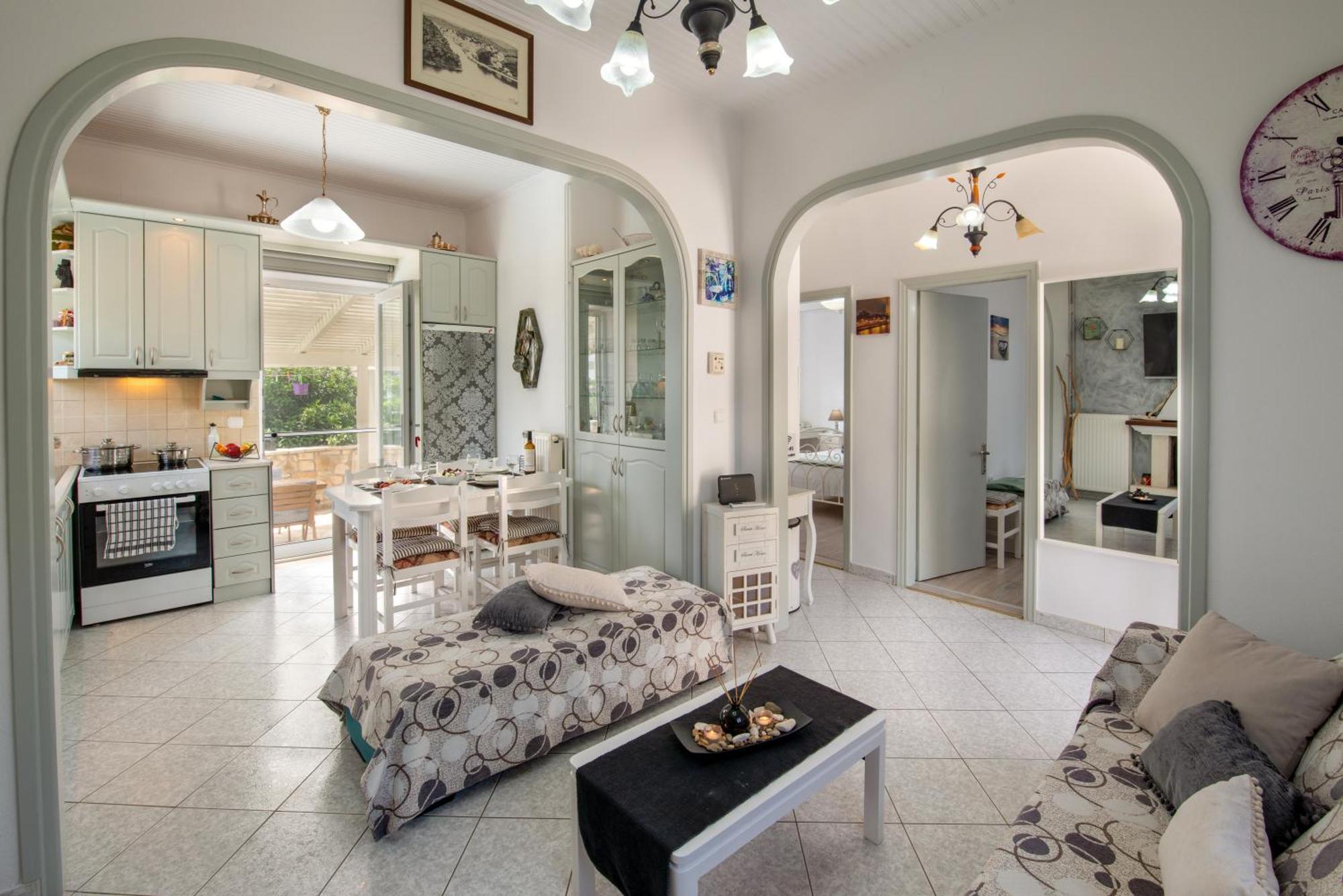 Loggos Seaview Cottage With Private Pool By Konnect Longos  Luaran gambar